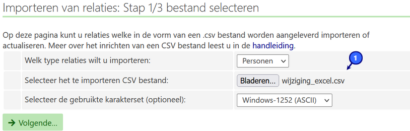 Importeer het bestand uit Excel