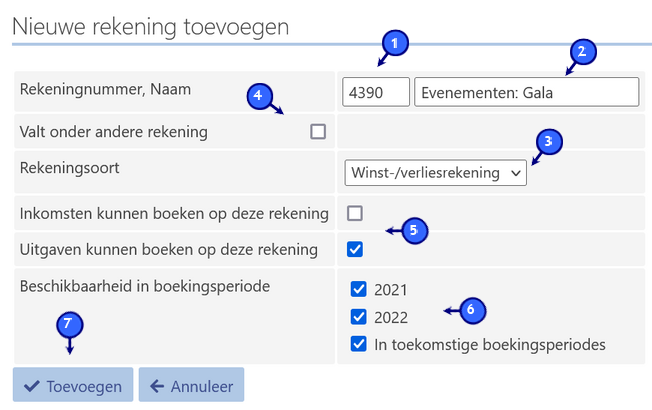 Een rekening aanmaken